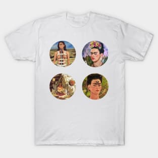 Frida Kahlo Self Portraits Set T-Shirt